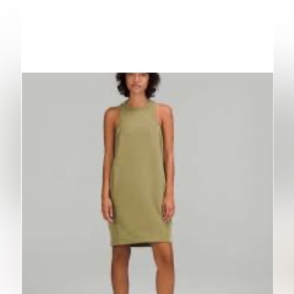Lululemon Softstreme Back In Action Dress Size 14 Bronze Green - Picture 2 of 12
